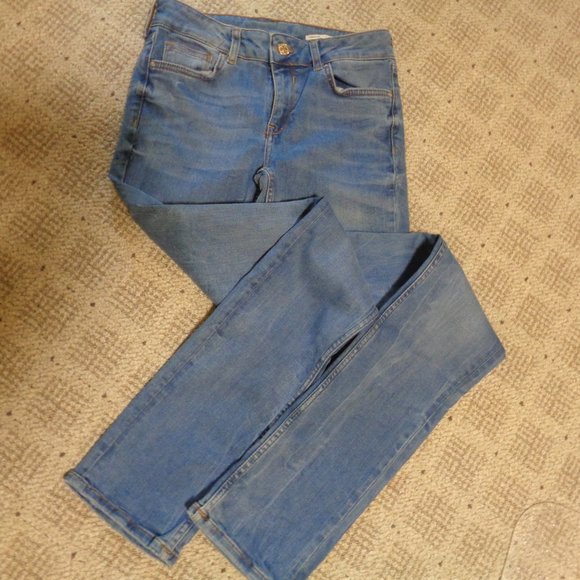 ZARA jeans medium rise straight sz 26 - Picture 2 of 10
